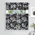 thumbnail image 2 of Boho Rustic Curtains 36 Inch Short - 3 Panel Vintage Wildflower Farmhouse Set with Blooming Botanicals, Rod Pocket, 2 of 3
