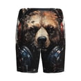 thumbnail image 4 of Picia Urban Bear With Headphones Pajama Shorts for Men, Men's Pajama Bottoms, Sleepwear,Short Pajama Pants-4X-Large, 4 of 9