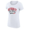 thumbnail image 2 of Women's G-III 4Her by Carl Banks White Detroit Red Wings Super-Slim Fit Lightweight Filigree Logo T-Shirt, 2 of 3