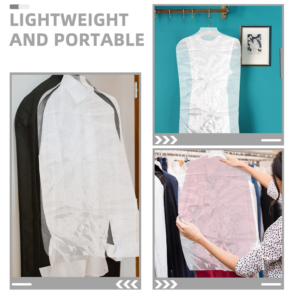RENACLIPY Transparent Garment Bags, PVC Material for Home Storage, Protect Clothes and Wrinkles, Keep Wardrobe Organized