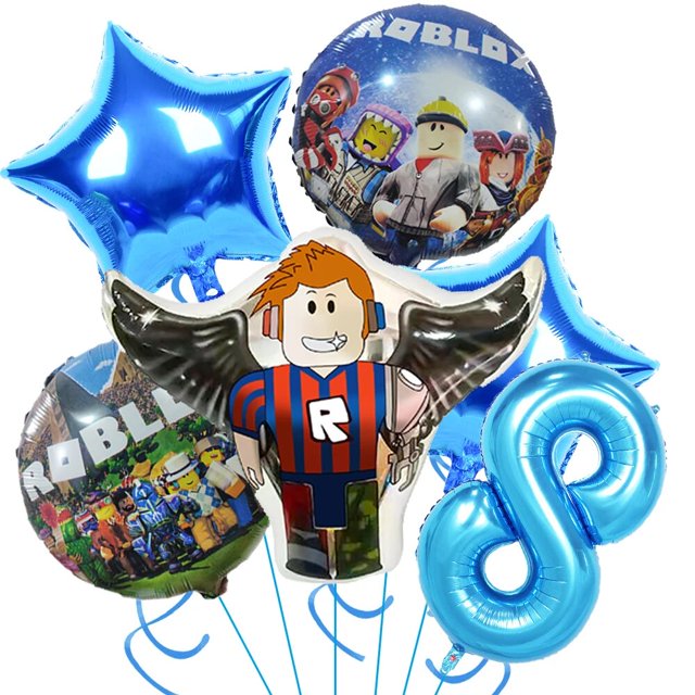 Roblox-suministros de decoración para fiesta de cumpleaños, juego de celebración de Roblox, globos, vajilla desechable, platos y vasos, juguetes para Baby Shower