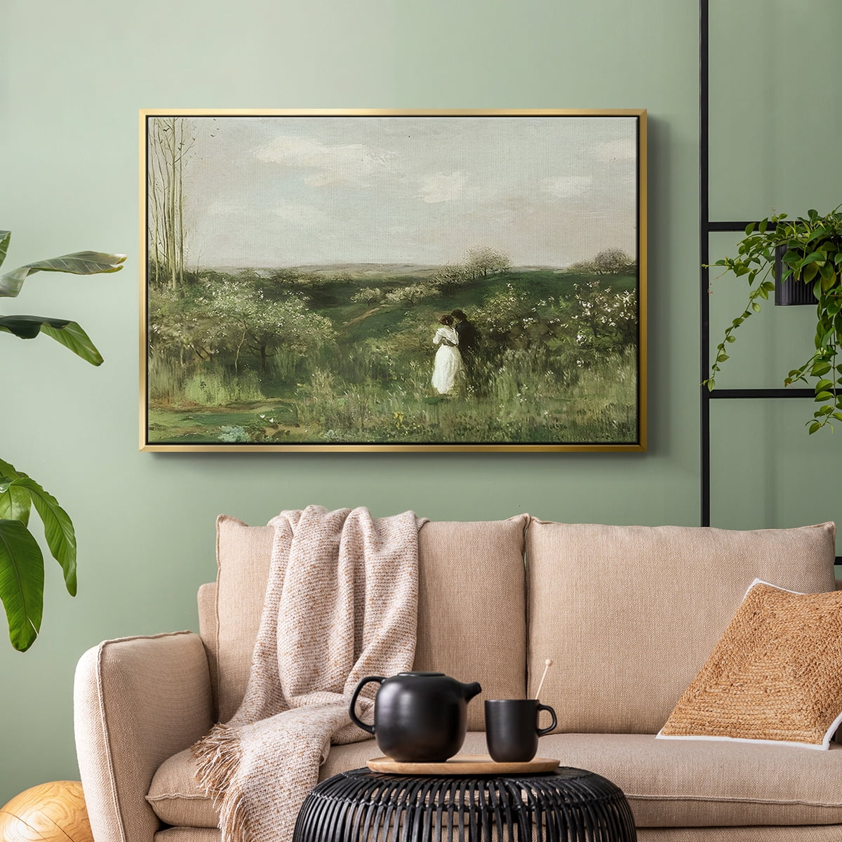 Vintage Landscape-CCXLVI By Wexford Home Framed in Gold Wood Gallery Wrapped Canvas 17 in. x 25 in.