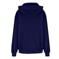 thumbnail image 4 of Jsaierl Plus Size Sweatshirts for Women Long Sleeve Solid Color Hooded Pullover Top Casual Oversized Hoodies with Kangaroo Pocket Fall Clothes, 4 of 5