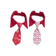 thumbnail image 4 of Cute Fashionable Dog Tie Valentine's Day Pet Collar, British Style Cat Bow Tie with Heart Pattern, Pet Bib Accessories XL, 4 of 5