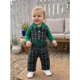 thumbnail image 6 of RUINIXCW Baby Boys Fall Outfit, Plaid Long Sleeve Romper with Pants and Bow Tie, 6 of 8