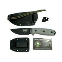 ESEE Knives ESEE-3 Fixed Blade Knife 3.88" Drop Point 1095 Black Blade Micarta Handle Gray