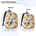 thumbnail image 2 of Wukai Retro Musical Print Durable Canvas Laptop Backpack - Adjustable Shoulder Straps, Water-Resistant, Large Capacity, Unisex for School, Office-Small, 2 of 5