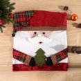 thumbnail image 5 of 3 piezas de fundas navideñas para sillas de comedor, decoración de mesa navideña, funda trasera de silla con gorro de Papá Noel para decoración navideña de restaurantes, festivales y fiestas 51, 5 of 5