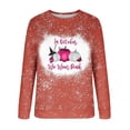 thumbnail image 4 of WXLWZYWL Trendy Sweatshirts For Women 2023 Woman Round Neck Long Sleeve T-Shirt Printing Loose Blouse Tops, 4 of 5
