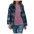 thumbnail image 4 of Winter Coats For Women Plus Size, Women Fashion Lattice Lapel Button Casual Long Sleeve Loose Overcoat Coat, 4 of 7