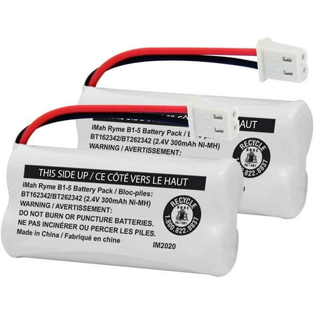 BT162342/BT262342 2.4V 300mAh Ni-MH Cordless Phone y Pack, Also Compatible with BT183342/BT283342 AT&T