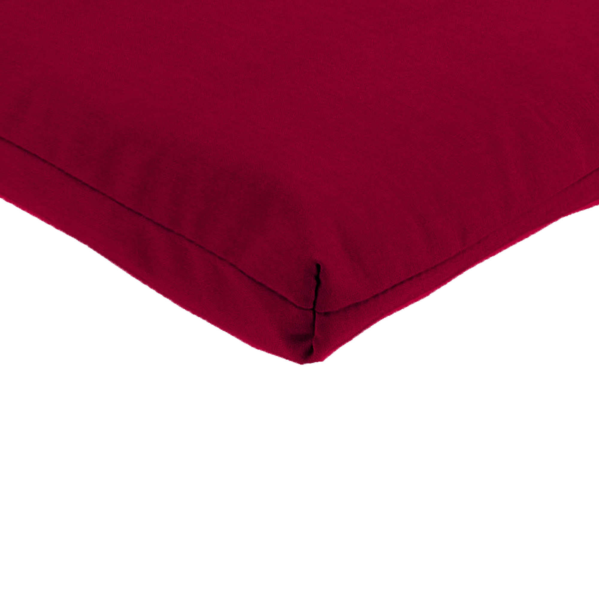 Jordan Manufacturing 44" x 22" Barn Red Solid Rectangular Outdoor Chair Cushion with Ties
