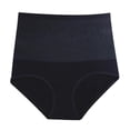 thumbnail image 3 of Ropa interior moldeadora de algodón de cintura alta para mujer, moldeadora fácil de usar para oficina, control de abdomen XL negro, 3 of 9