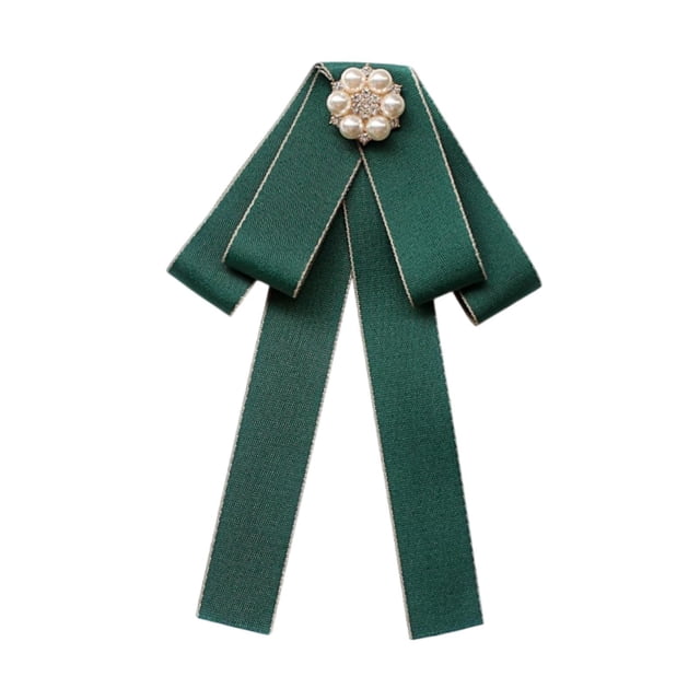 Broche de cinta de cabello Broche Bownknot Boind Tie Corbita para accesorios de vestuario de blusa verde