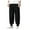 Black, variant on JLFKNG Mens Relaxed Fit Pants Loose Fit Breathable Drop Crotch Pants With Pockets Elastic Waist Design Mens Dailywear
