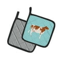 thumbnail image 2 of Caroline's Treasures Ayrshire Cow Blue Check Pair of Pot Holders, 2 of 3