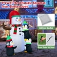 thumbnail image 3 of Gymax 6 FT Inflatable Christmas Snowman & Penguins Blow up Decoration w/ LED Lights, 3 of 6