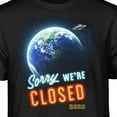 thumbnail image 3 of Teelocity Earth is Closed Graphic T-Shirt (3XL - Standard Fit, Black), 3 of 4
