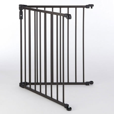 North States 3-in-1 Arched Metal Superyard Two-Panel Extension Bronze