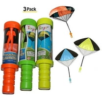 Toys  Skydiver Parachute Men 3 Piece Set- Tangle Free with Launcher containers (Colors and Styles May Vary)