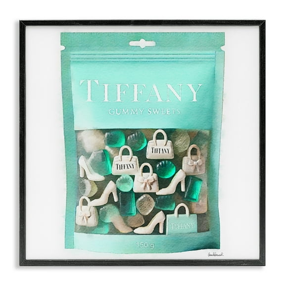 Stupell Industries Chic Fashion Sweets Fashion Painting Black Framed Art Print Wall Art, 12 x 12