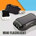 thumbnail image 3 of Cargador solar portátil llavero mini banco de energía linterna LED exterior paquete de batería USB cargador de teléfono de emergencia, 3 of 9