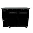 thumbnail image 2 of Heavy Duty Commercial Black Back Bar Cooler with 2 solid doors (24" depth 48" length), 2 of 8