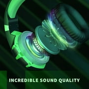 RUNMUS K2 Gaming Headset, Gaming Headphone with 7.1 Surround Sound Stereo, Xbox One Headset with Noise Canceling Mic & LED Light, Compatible with PC, PS4, PS5, Nintendo Switch