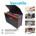 thumbnail image 2 of Accordion File Organizer, 13 Pockets Expanding File Folders, Portable Monthly Bill Receipt Documents Organizer, Colorful Tabs, Letter/A4 Size, 2 of 7