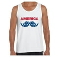 thumbnail image 1 of Awkward Styles Men's America Patriotic Mustache Graphic Tank Tops USA Independence Day 4th of July, 1 of 4