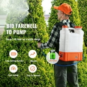 BENTISM Battery Powered Backpack Sprayer with Wheel 4 Gal Tank 0-94 PSI Adjustable
