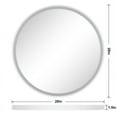 thumbnail image 6 of Magnifique Round Mirror for Bathroom with Wood Frame 28", White, 6 of 7