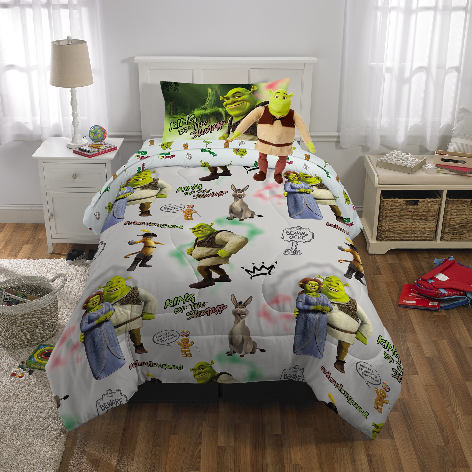 Shrek Kids Bedding Plush Cuddle and Decorative Pillow Buddy