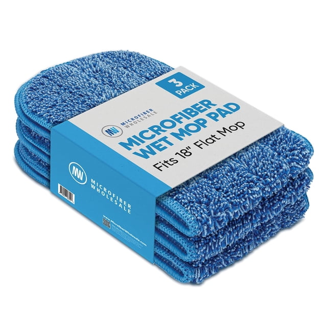 Almohadillas de microfibra para mopa, venta al por mayor de 18 pulgadas (paquete de 3)