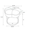 thumbnail image 5 of Linon Coston Vanity Stool or Ottoman, Gold with Orange Velvet, 5 of 9