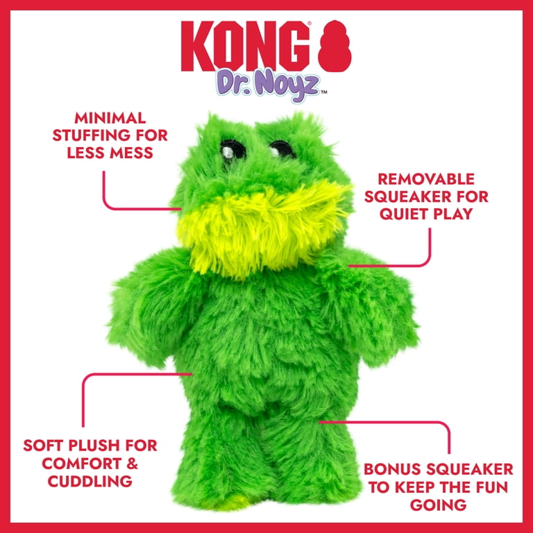 KONG® Dr.Noyz Dog Toy with Squeaker, Frog, XS for Dogs Up to 5 lbs