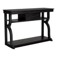 thumbnail image 4 of Emile Indoor 3-Shelf and 1-Drawer Wood Reclaimed Black Oak Console Table for Living Room, 4 of 11