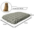 thumbnail image 2 of Moroccan Pet Bed, Continuous Traditional Floral Inspired Simplistic Lines Illustration, Resistant Pad for Dogs and Cats Cushion with Removable Cover, 24" x 39", Ivory and Charcoal Grey, by Ambesonne, 2 of 4