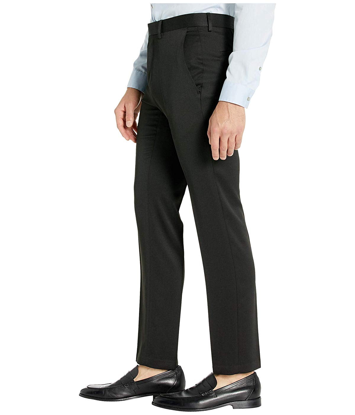 Kenneth Cole REACTION Mens Stretch Urban Heather Slim Fit Flat Front Dress Pant 