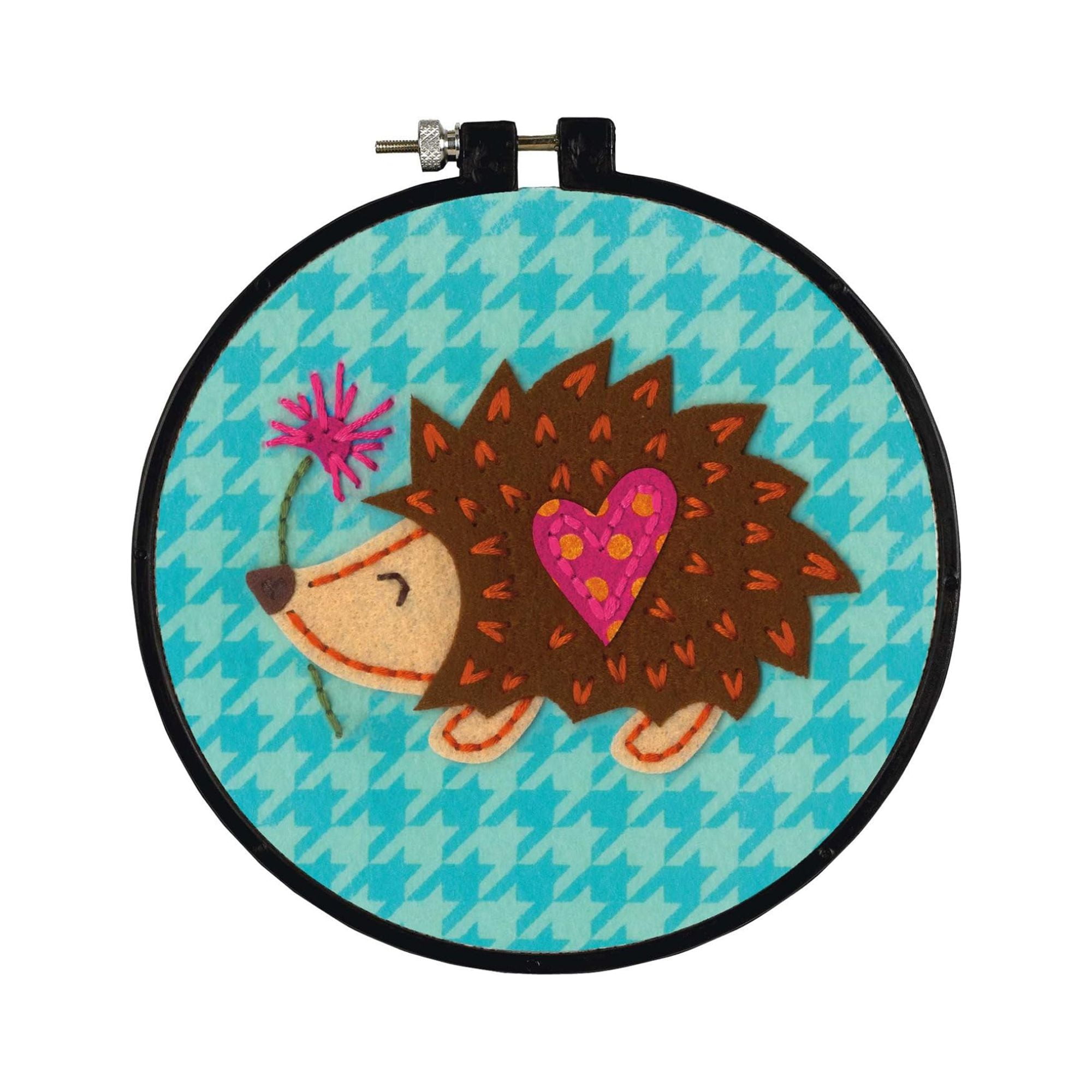 Dimensions Counted Cross Stitch Kits for Beginners 8+ Cool Fish Hedgehog Fox Raccoon Set of 4