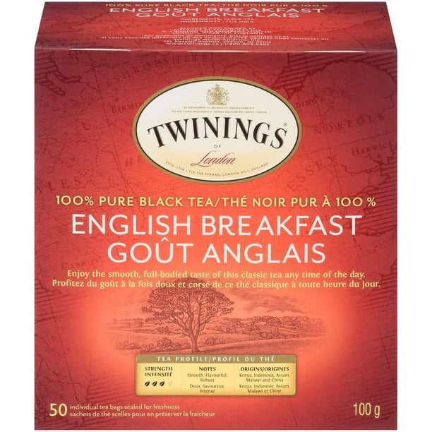 Twinings Thé Goût Anglais 50 sachets de thé