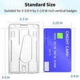 thumbnail image 2 of 10PCS Easy Access Protector Vertical 2-Card ID Badge Holders for Office License Credit Card, 2 of 10
