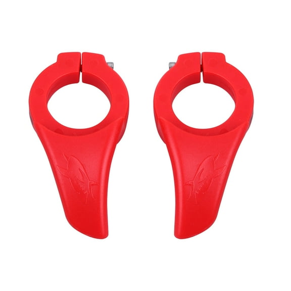 DECORNIJIA Ergonomic Design Bike Handles Horn Shape Red 1 Pair