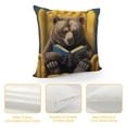 thumbnail image 4 of Autua Bear Graphic Decorative Cushion Throw Pillow Cover for Home Couch Living Room Bed Sofa Square Aesthetic Decorative 1PC 18x18in, 4 of 5