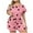 Pink, variant on Taqqpue Womens Plus Size Pajama Sets 2 Piece Pjs Short Sleeve Crew Neck Printed Shirt Tops and Shorts Lounge Set Sleapwear Loungewear XL-5XL