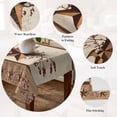 thumbnail image 5 of Farmhouse Texas Star Brown Table Cloth Waterproof Tablecloths, Berry Vintage Wooden Tablecloth Dining Table Cover for Kitchen Party Tabletop Outdoor, Rectangle Tablecloth 54x108 Inch, 5 of 9