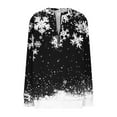 thumbnail image 4 of Christmas Sweatshirt for Women Print Long Sleeve Quarter Zip Crewneck Pullover Blouse Multicolor-3 L, 4 of 5