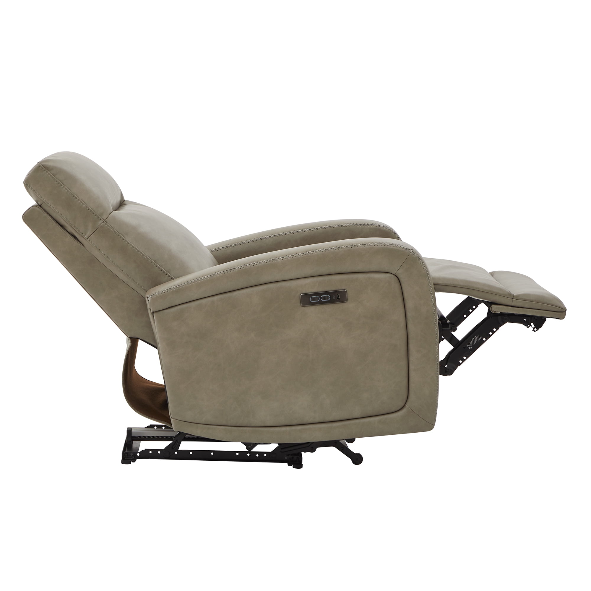 CHITA Electric Power Recliner, Zero Wall Hugger Recliners RV Recliners for Small Space Living Room, Faux Leather Single Sofa Chair with Adjustable Headrest USB&Type-C Charge, Grey