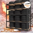 thumbnail image 5 of Ktaxon 5 Tier 48" W Shelving Rack for Garage & Industrial Heavy Duty,  2700LBS Adjustable Metal Tough Shelves Gloved Rubber Hammer, 48" W x 72" H x 18" D, 5 of 26