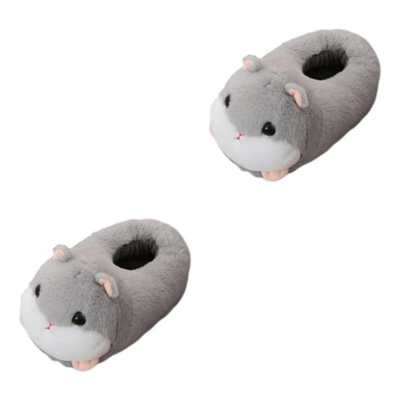 Qarigey Women Mens Lamb Soft Plush Slippers Sheep Shoes House Warm Winter Cartoon tipo 3 2piezas